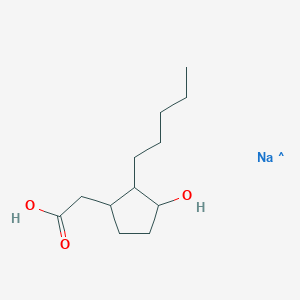 molecular formula C12H22NaO3 B3217112 Cyclopentaneacetic acid, 3-hydroxy-2-pentyl-, sodium salt (1:1) CAS No. 1175006-92-4