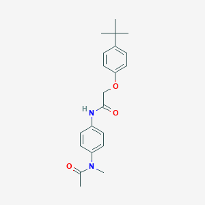 molecular formula C21H26N2O3 B321714 N-{4-[acetyl(methyl)amino]phenyl}-2-(4-tert-butylphenoxy)acetamide 