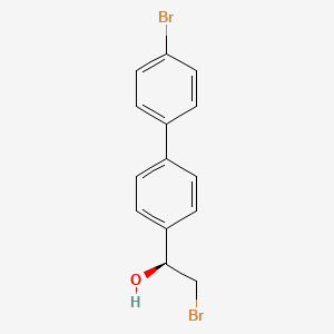 (1S)-2-bromo-1-[4-(4-bromophenyl)phenyl]ethan-1-ol