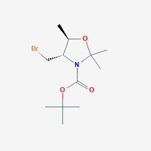 molecular formula C12H22BrNO3 B3217173 tert-butyl (4S,5R)-4-(bromomethyl)-2,2,5-trimethyl-1,3-oxazolidine-3-carboxylate CAS No. 1175888-09-1