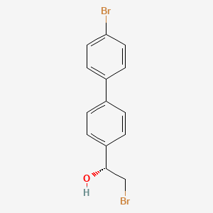 molecular formula C14H12Br2O B3217176 (1R)-2-溴-1-[4-(4-溴苯基)苯基]乙醇 CAS No. 1175975-34-4