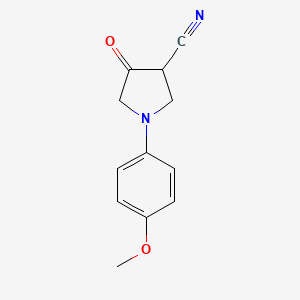 molecular formula C12H12N2O2 B3217202 1-(4-Methoxyphenyl)-4-oxopyrrolidine-3-carbonitrile CAS No. 117652-37-6