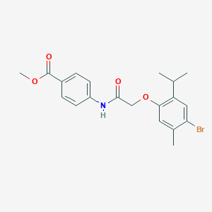 Methyl 4-{[(4-bromo-2-isopropyl-5-methylphenoxy)acetyl]amino}benzoate