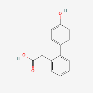 molecular formula C14H12O3 B3217235 2-[2-(4-Hydroxyphenyl)phenyl]acetic acid CAS No. 1176610-22-2