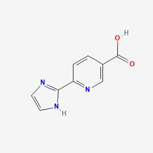 molecular formula C9H7N3O2 B3217241 6-(1H-Imidazol-2-yl)nicotinic acid CAS No. 117668-19-6
