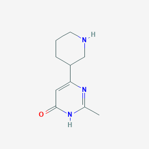 molecular formula C10H15N3O B3217273 2-Methyl-6-(piperidin-3-yl)pyrimidin-4-ol CAS No. 1177316-76-5