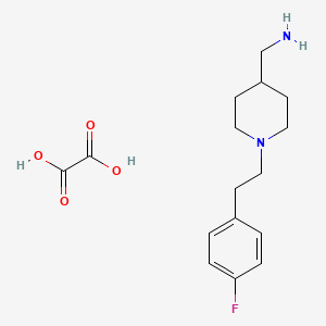 molecular formula C16H23FN2O4 B3217280 (1-[2-(4-Fluorophenyl)ethyl]piperidin-4-YL)methylamine oxalate CAS No. 1177321-27-5