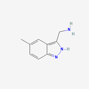molecular formula C9H11N3 B3217291 (5-Methyl-1H-indazol-3-yl)methanamine CAS No. 1177329-20-2