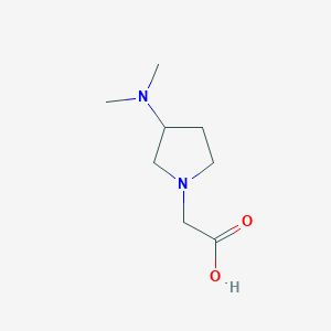 molecular formula C8H16N2O2 B3217313 2-(3-(Dimethylamino)pyrrolidin-1-yl)acetic acid CAS No. 1177348-73-0