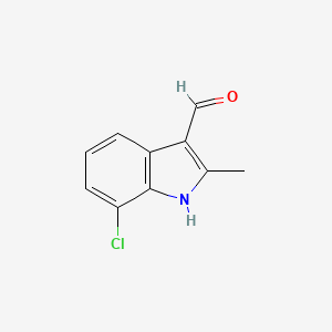 molecular formula C10H8ClNO B3217332 7-chloro-2-methyl-1H-indole-3-carbaldehyde CAS No. 117752-77-9
