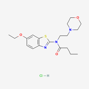 molecular formula C19H28ClN3O3S B3217360 N-(6-ethoxybenzo[d]thiazol-2-yl)-N-(2-morpholinoethyl)butyramide hydrochloride CAS No. 1177998-95-6