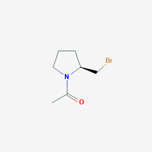 molecular formula C7H12BrNO B3217370 1-((S)-2-Bromomethyl-pyrrolidin-1-yl)-ethanone CAS No. 1178004-35-7