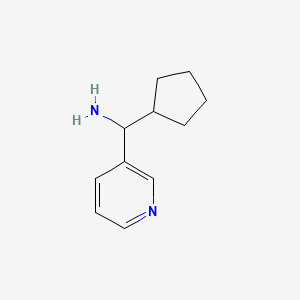 molecular formula C11H16N2 B3217381 Cyclopentyl(pyridin-3-yl)methanamine CAS No. 1178320-32-5