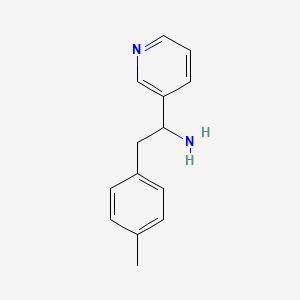 molecular formula C14H16N2 B3217388 2-(4-Methylphenyl)-1-(pyridin-3-yl)ethan-1-amine CAS No. 1178359-58-4