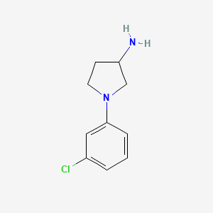 molecular formula C10H13ClN2 B3217397 1-(3-Chlorophenyl)pyrrolidin-3-amine CAS No. 1178748-87-2