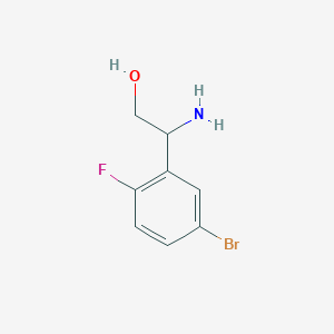 molecular formula C8H9BrFNO B3217406 2-Amino-2-(5-bromo-2-fluorophenyl)ethan-1-ol CAS No. 1178757-98-6