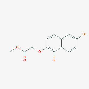 molecular formula C13H10Br2O3 B321741 Methyl [(1,6-dibromo-2-naphthyl)oxy]acetate 