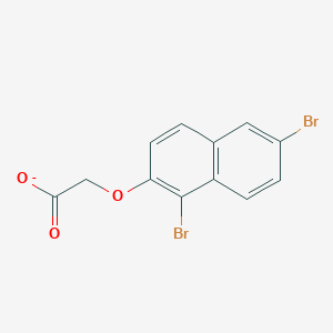 molecular formula C12H7Br2O3- B321742 [(1,6-Dibromonaphthalen-2-yl)oxy]acetate 