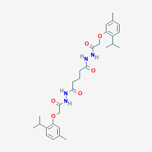 molecular formula C29H40N4O6 B321743 N'~1~,N'~5~-bis{[5-methyl-2-(propan-2-yl)phenoxy]acetyl}pentanedihydrazide 