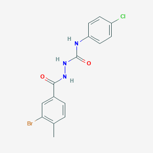 molecular formula C15H13BrClN3O2 B321745 2-(3-bromo-4-methylbenzoyl)-N-(4-chlorophenyl)hydrazinecarboxamide 