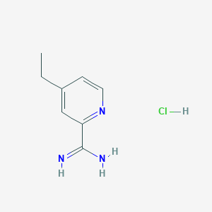 molecular formula C8H12ClN3 B3217472 4-Ethylpicolinimidamide hydrochloride CAS No. 1179359-59-1