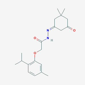 N'-[(1Z)-3,3-dimethyl-5-oxocyclohexylidene]-2-[5-methyl-2-(propan-2-yl)phenoxy]acetohydrazide