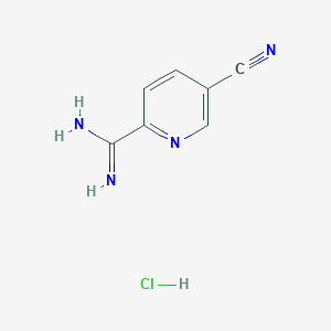 molecular formula C7H7ClN4 B3217485 5-Cyanopicolinimidamide hydrochloride CAS No. 1179362-55-0