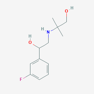 molecular formula C12H18FNO2 B3217527 2-{[2-(3-Fluorophenyl)-2-hydroxyethyl]amino}-2-methylpropan-1-ol CAS No. 1179948-01-6