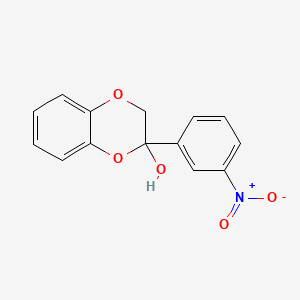 molecular formula C14H11NO5 B3217538 2-(3-Nitrophenyl)-2,3-dihydro-1,4-benzodioxin-2-ol CAS No. 118022-32-5