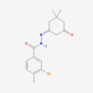 molecular formula C16H19BrN2O2 B321754 3-bromo-N'-(3,3-dimethyl-5-oxocyclohexylidene)-4-methylbenzohydrazide 