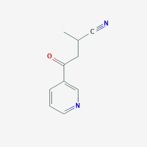 molecular formula C10H10N2O B3217563 2-Methyl-4-oxo-4-(pyridin-3-yl)butanenitrile CAS No. 1181313-78-9