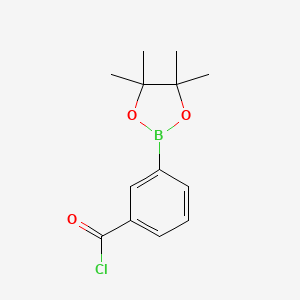molecular formula C13H16BClO3 B3217564 3-(4,4,5,5-Tetramethyl-1,3,2-dioxaborolan-2-yl)benzoyl chloride CAS No. 1181329-14-5