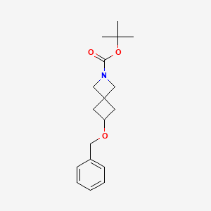 molecular formula C18H25NO3 B3217599 tert-Butyl 6-(benzyloxy)-2-azaspiro[3.3]heptane-2-carboxylate CAS No. 1181816-16-9