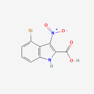 molecular formula C9H5BrN2O4 B3217600 4-bromo-3-nitro-1H-indole-2-carboxylic acid CAS No. 1182349-33-2