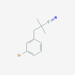 molecular formula C11H12BrN B3217608 3-(3-Bromophenyl)-2,2-dimethylpropanenitrile CAS No. 118255-97-3