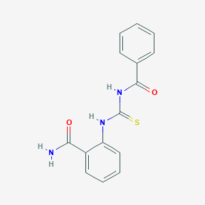 molecular formula C15H13N3O2S B321762 2-{[(Benzoylamino)carbothioyl]amino}benzamide 