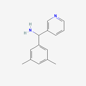 molecular formula C14H16N2 B3217640 (3,5-Dimethylphenyl)(pyridin-3-yl)methanamine CAS No. 1183134-72-6
