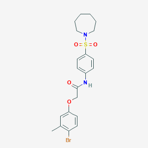 molecular formula C21H25BrN2O4S B321765 N-[4-(azepan-1-ylsulfonyl)phenyl]-2-(4-bromo-3-methylphenoxy)acetamide 