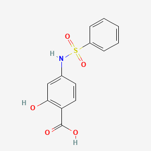 molecular formula C13H11NO5S B3217656 4-Benzenesulfonylamino-2-hydroxy-benzoic acid CAS No. 1183229-23-3
