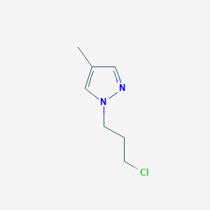 molecular formula C7H11ClN2 B3217666 1-(3-Chloropropyl)-4-methyl-1H-pyrazole CAS No. 1183348-53-9