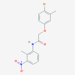 molecular formula C16H15BrN2O4 B321769 2-(4-bromo-3-methylphenoxy)-N-(2-methyl-3-nitrophenyl)acetamide 