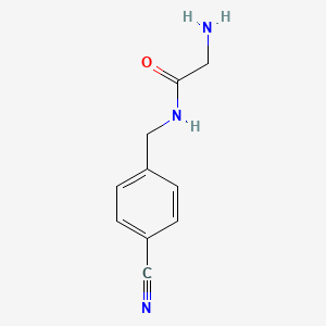 molecular formula C10H11N3O B3217703 2-Amino-N-(4-cyano-benzyl)-acetamide CAS No. 1184020-03-8