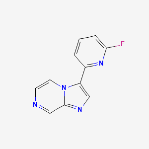 molecular formula C11H7FN4 B3217767 3-(6-Fluoropyridin-2-yl)imidazo[1,2-a]pyrazine CAS No. 1184916-83-3