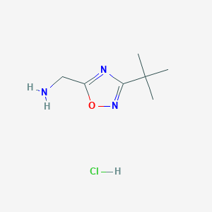 molecular formula C7H14ClN3O B3217802 (3-Tert-butyl-1,2,4-oxadiazol-5-yl)methylamine hydrochloride CAS No. 1185081-01-9