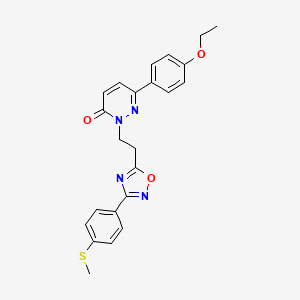 molecular formula C23H22N4O3S B3217808 N-(3,4-dimethylphenyl)-N'-[1-(methylsulfonyl)-2,3-dihydro-1H-indol-5-yl]urea CAS No. 1185173-94-7