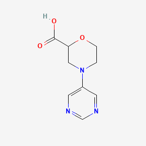 molecular formula C9H11N3O3 B3217842 4-(Pyrimidin-5-yl)morpholine-2-carboxylic acid CAS No. 1185302-97-9