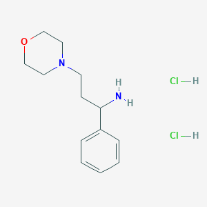 molecular formula C13H22Cl2N2O B3217847 3-吗啉-4-基-1-苯基-丙胺二盐酸盐 CAS No. 1185304-25-9