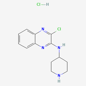 B3217860 (3-Chloro-quinoxalin-2-yl)-piperidin-4-yl-amine hydrochloride CAS No. 1185307-64-5