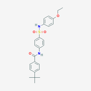 molecular formula C25H28N2O4S B321787 4-tert-butyl-N-{4-[(4-ethoxyanilino)sulfonyl]phenyl}benzamide 