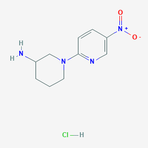 molecular formula C10H15ClN4O2 B3217874 1-(5-Nitropyridin-2-yl)-3-piperidinamine hydrochloride CAS No. 1185309-50-5